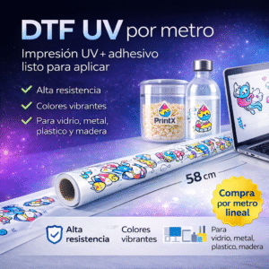SERVICIO DE IMPRESIÓN DTF UV POR METRO STICKER PREMIUM