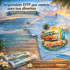 SERVICIO DE IMPRESIÓN DTF TEXTIL POR METRO
